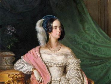 Anton Einsle: Marie Anna Savojská (1803–1884), choť císaře Ferdinanda I. Nedatovaná olejomalba, patrně 50. léta 19. století. V soukromém majetku.